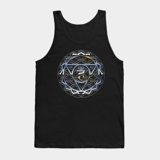 3D Flower Of Life Chakra Divine Geometry Spiritual Tank Top